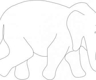 Elefante Del Esquema Clip Art