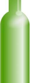زجاجة خضراء فارغة قصاصة فنية