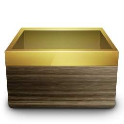 空の木製ボックス