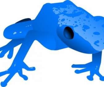 Gefährdete Blaue Gift Dart-Frosch-ClipArt-Grafik