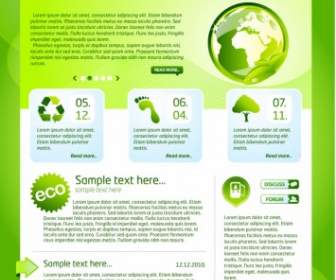 Environmental Theme Web Template Vector
