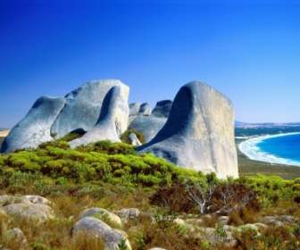 Erodierte Granit Tapete Australien Welt