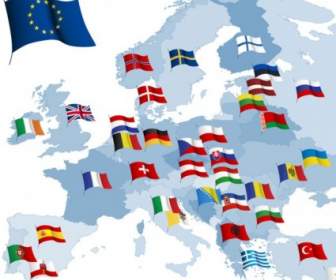 Bendera Uni Eropa Vektor
