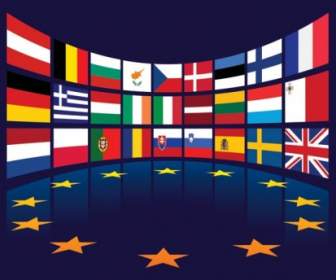 Vector De La Bandera De La UE