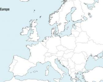 ヨーロッパの地図のベクトル