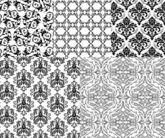 European Background Of Black And White Pattern Vector