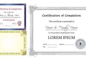 European Certificate Template Vector