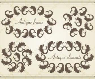 歐洲古典花紋向量
