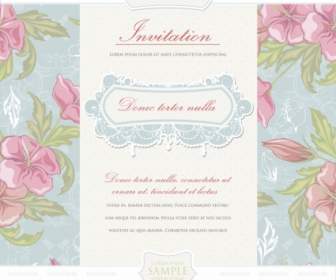 European Classical Flowers Cover Vector