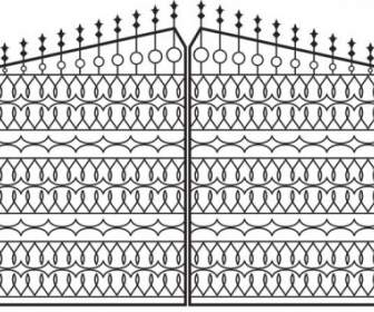 Europeanstyle Iron Wall Pattern Vector