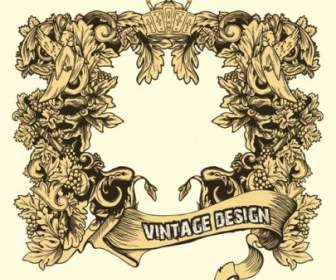 Europeanstyle Lace Frames Retro Pattern Vector