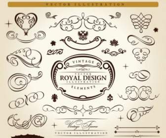 Europeanstyle Lace Pattern Elements Vector
