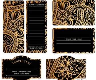 Europeanstyle Simple Patterns Invitation Card Vector