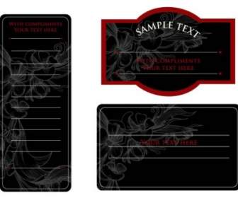 復古単純なパターンの招待状カード ベクトル