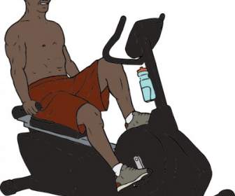 Exercise Bike Man Clip Art