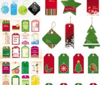 Exquisite Christmas Labels Vector