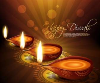 Diwali Exquis Background Vector