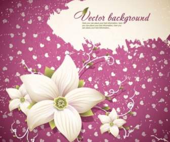 Exquisite Floral Background Shading Vector