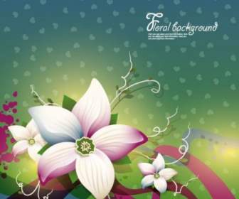 Exquisite Floral Design Background Vector