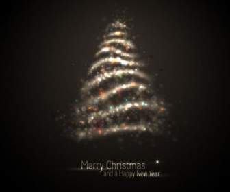 Exquisite Halo Christmas Tree Vector