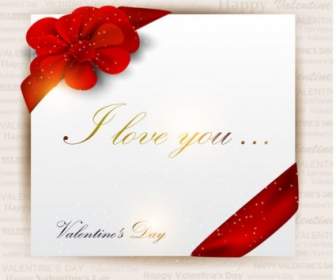 Exquisite Valentine39s Day Greeting Card Vector