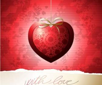 Exquisite Valentine39s Day Greeting Card Vector