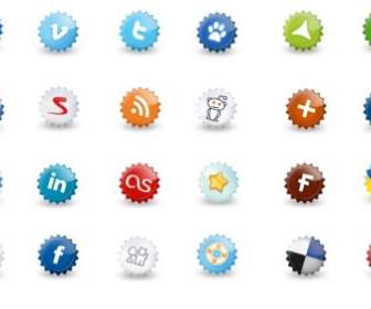 Jeu étendu De Pack D'icônes Social Icons