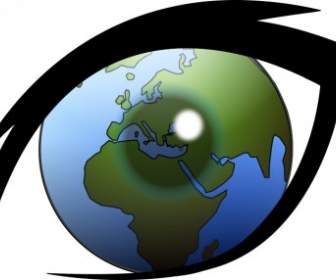 Occhio Può Vedere Il Mondo Europa Africa E Medio Oriente Da