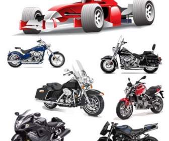 F1 Formula One Racing And Motorcycle Vector