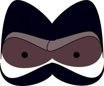 Face With Mustaches Clip Art