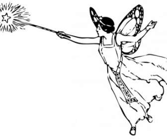Fairy With Wand Clip Art