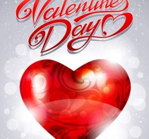 Fancy Valentine39s Day Greeting Card Vector