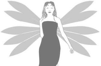 Fantasy Girl Ангелы крылья свободный вектор