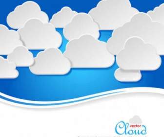Fashion Colors Clouds Vector Background