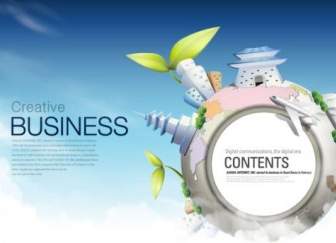 Fashion Concept Of Environmental Protection Global Business Background Design Vector