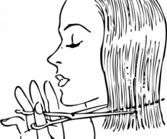 Fashion Cutting Women S Hair Clip Art