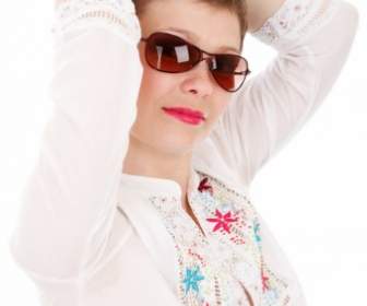 Fashion Girl With Sunglasses