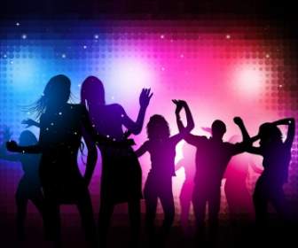 Fashion Party People Silhouette Vector