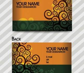 Fashion Pattern Business Card Template Vector