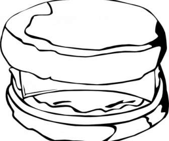 Fast Food Breakfast Egg And Cheese Biscuit Clip Art