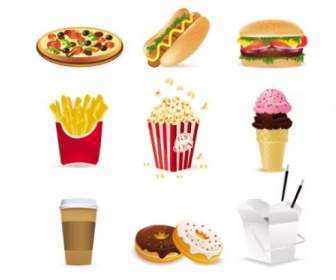 Fast Food Cartoon Vector