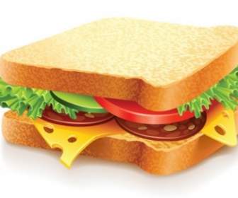 Makanan Cepat Saji Vektor Sandwich