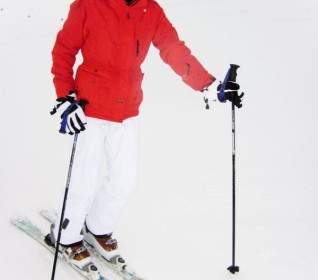 Weibliche Skifahrer