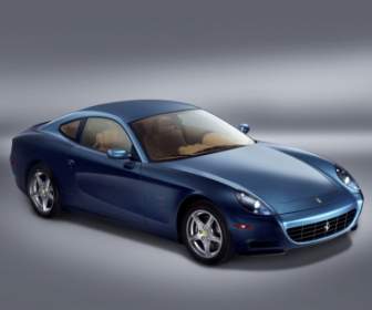 Ferrari Scaglietti Niebieski Boczne I Przednie Tapety Samochody Ferrari