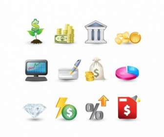 ícones De Investimento Financeiro