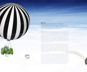 Finanzielles Geschichtet Vorlage Luft Heißluftballon