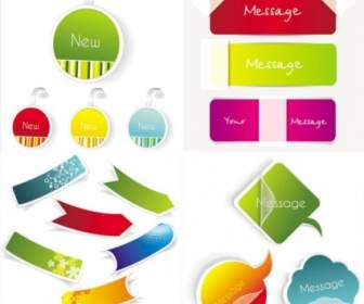 Fine And Sticky Labels Vector
