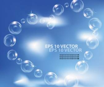 Fine Bubbles And Blue Sky Vector