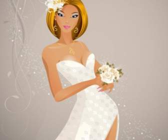 Fine Line Draft Wedding Background Vector