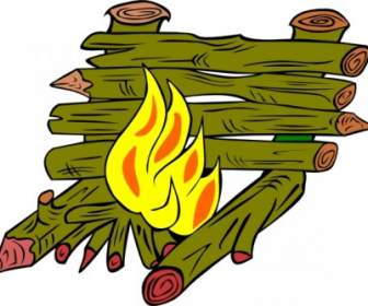 木材のクリップアートを火災します。